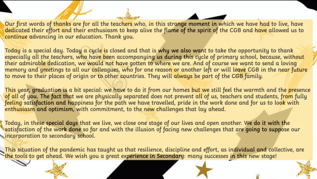 Primary Prefect Speech During The Graduation Ceremony June 2020 primary-prefect-speech-during-the-graduation-ceremony-june-2020